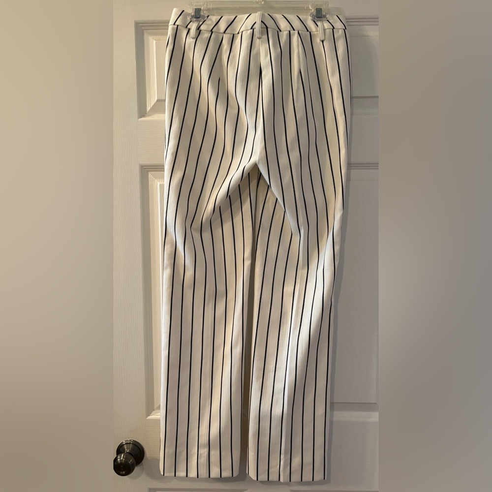 Carlisle Striped White and Black Women’s Dress Pants Size 4 - Picture 2 of 8